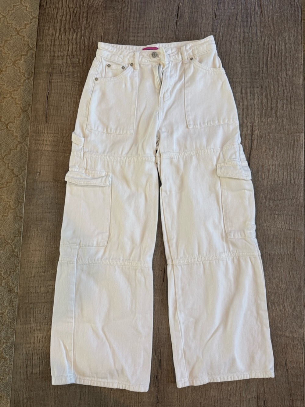 Edikted White Cargo Jeans